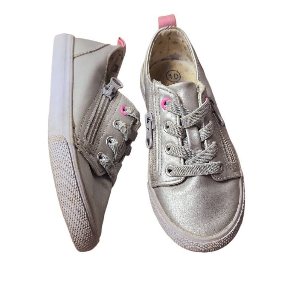 Cat & Jack silver sneakers 10
